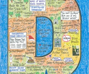 Christmas LifeMap in the shape of the letter D