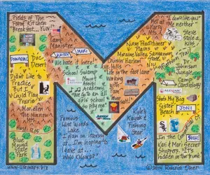 Christmas Holiday LifeMap in the shape of the letter M