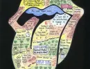 Music LifeMap in the iconic shape of The Rolling Stones rock band image