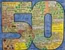 Anniversary LifeMap in the shape of the number 50
