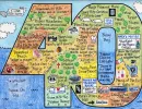 Birthday LifeMap in the shape of the number 40