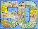 Birthday LifeMap in the shape of the number 50