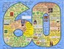 Birthday LifeMap in the shape of the number 60