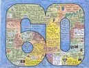 Birthday LifeMap in the shape of the number 60